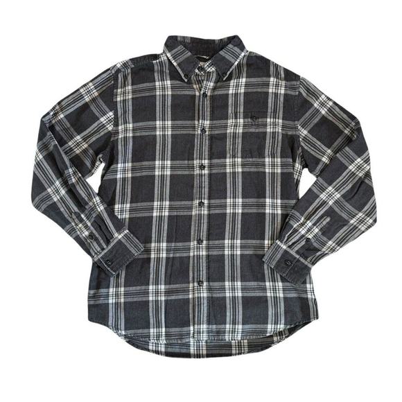 POISON Ride Like The Wind Upcycled Grunge Flannel Shirt 80s Retro Vintage Size M - Picture 7 of 13